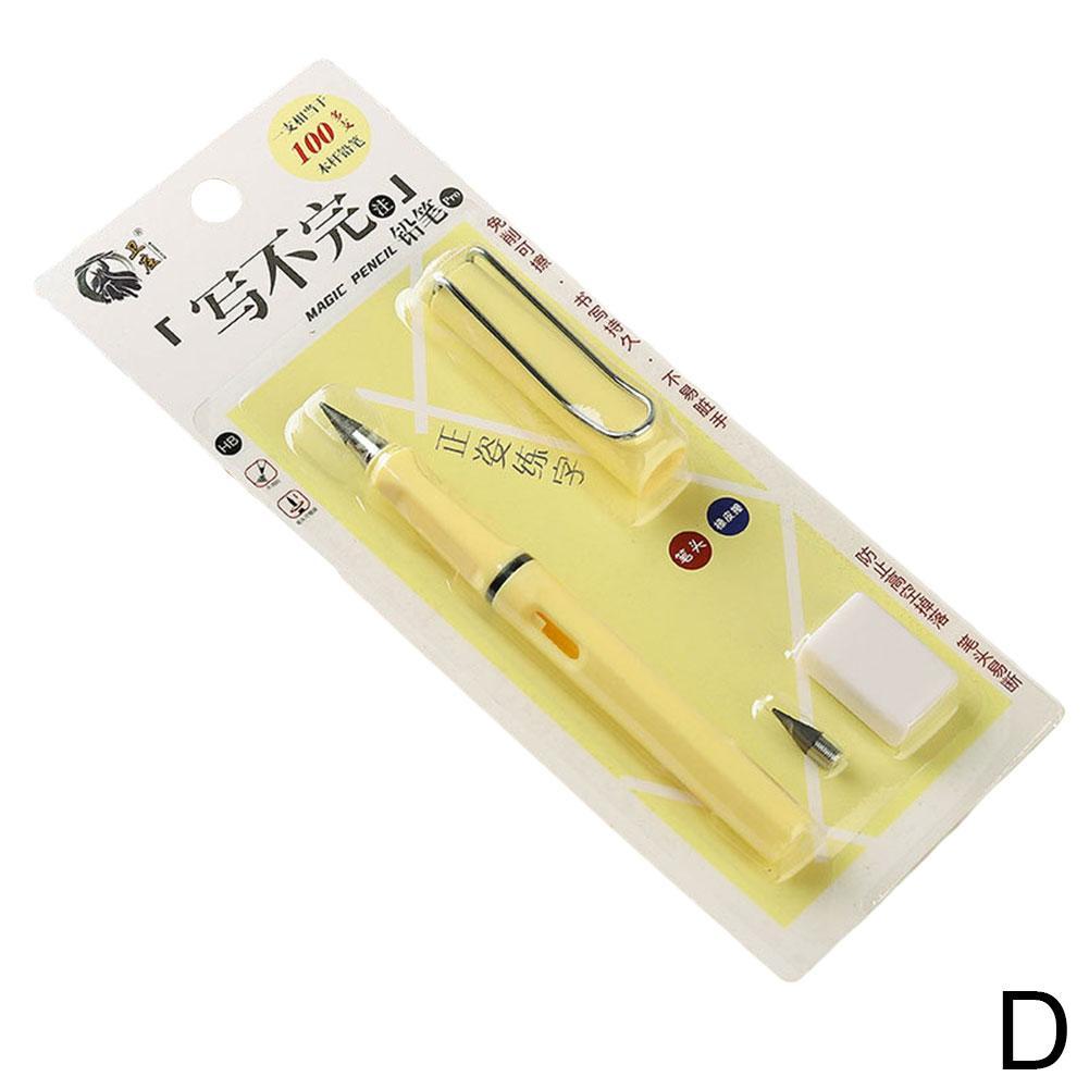 Unlimited Writing Pencil Magic No Ink Pen Magic Novelty Writing Eternal Pencil Art Sketch Painting Sign Pen School Business: yellow