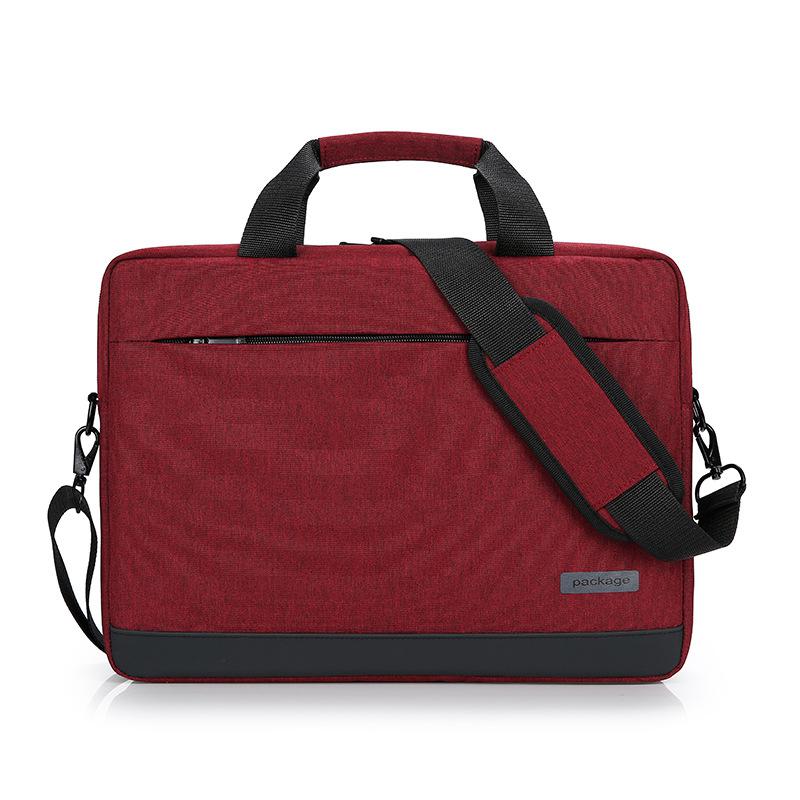 Men Briefcase 15.6 inch Mens bag Stylish Waterproof Laptop Bag Men's woman Shoulder Bag office bags for men maletin hombre: Red