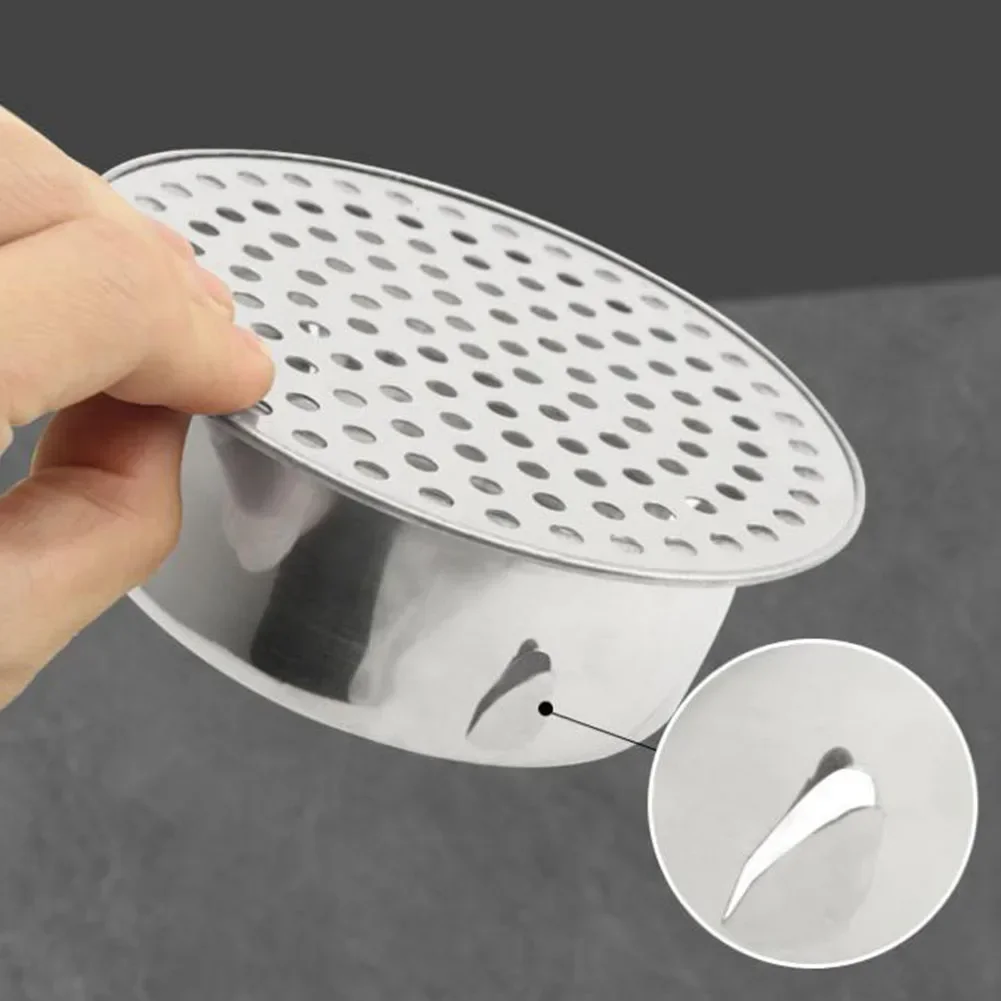 Coperchio di scarico per bagno in acciaio inossidabile ricevitore per capelli Tappo di drenaggio per balcone Tappo per tetto esterno da giardino Filtro da pavimento antiblocco