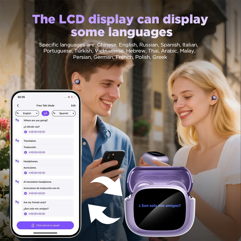 HTC NE32 Bluetooth V6.0 AI Oortelefoon OWS Oorclip Hoofdtelefoon Comfort Ruisonderdrukking Draadloze hoofdtelefoon Vertaler Oordopjes