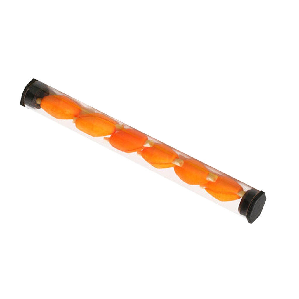 6 kpl per putki kelluntavaahtoiskuosoittimet 20 x 10mm perhokalastukseen muoviputki keltainen / oranssi