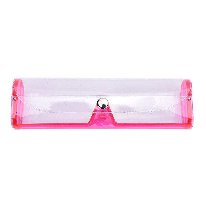 1Pc Cartoon Fruit Patroon Leuke Brillen Case Glas Protector Meisjes Pu Leer Glas Case Eyewear Glazen Doos 16.5X6.2X3.9Cm Pvc: pink 15x4.5x2.2cm