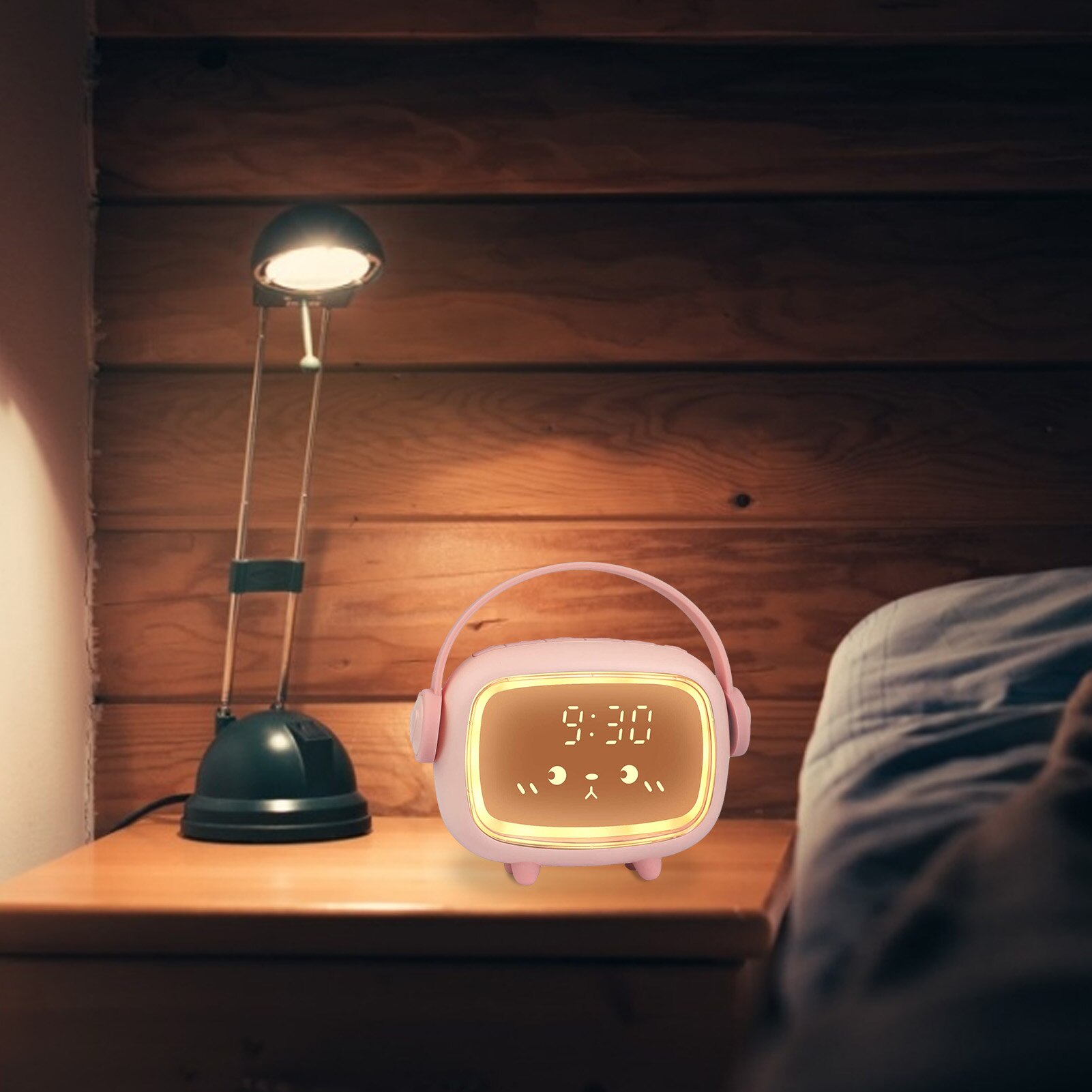 Child Alarm Clock Children's Electronic Alarm Clock Time Angel Alarm Clock Multi Function Led Night Light Digital Alarm Clock