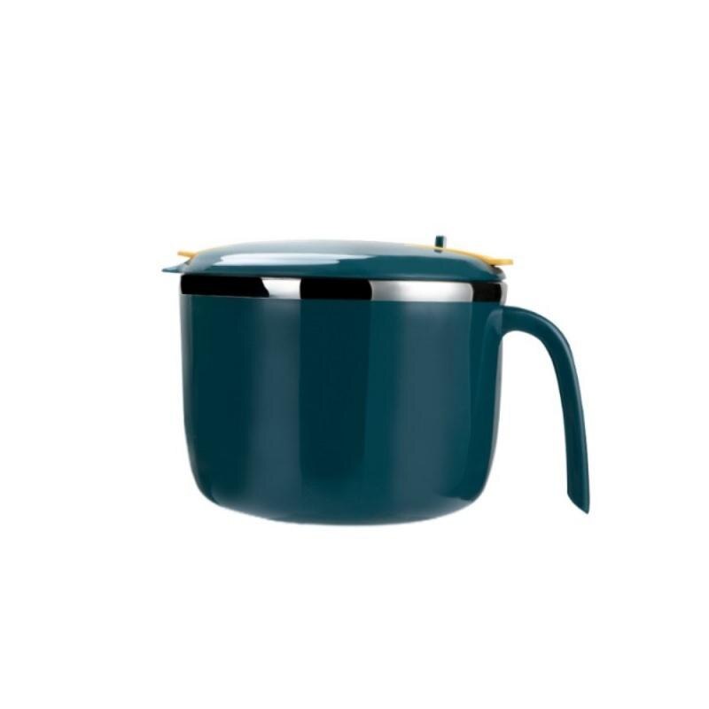 Lunch Bowl Lunch Box Stainless Steel Insulated Lunch Box With Lid Student Dormitory Lunch Bowl Instant Noodle Bowl Kitchen Tools: green / big
