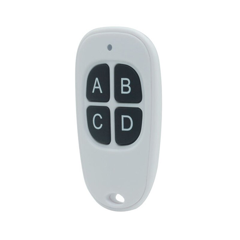 ABCD – porte-clé télécommande sans fil 433Mhz, 4 touches, Module récepteur émetteur RF, porte de clonage électrique, porte de Garage pour la maison: White