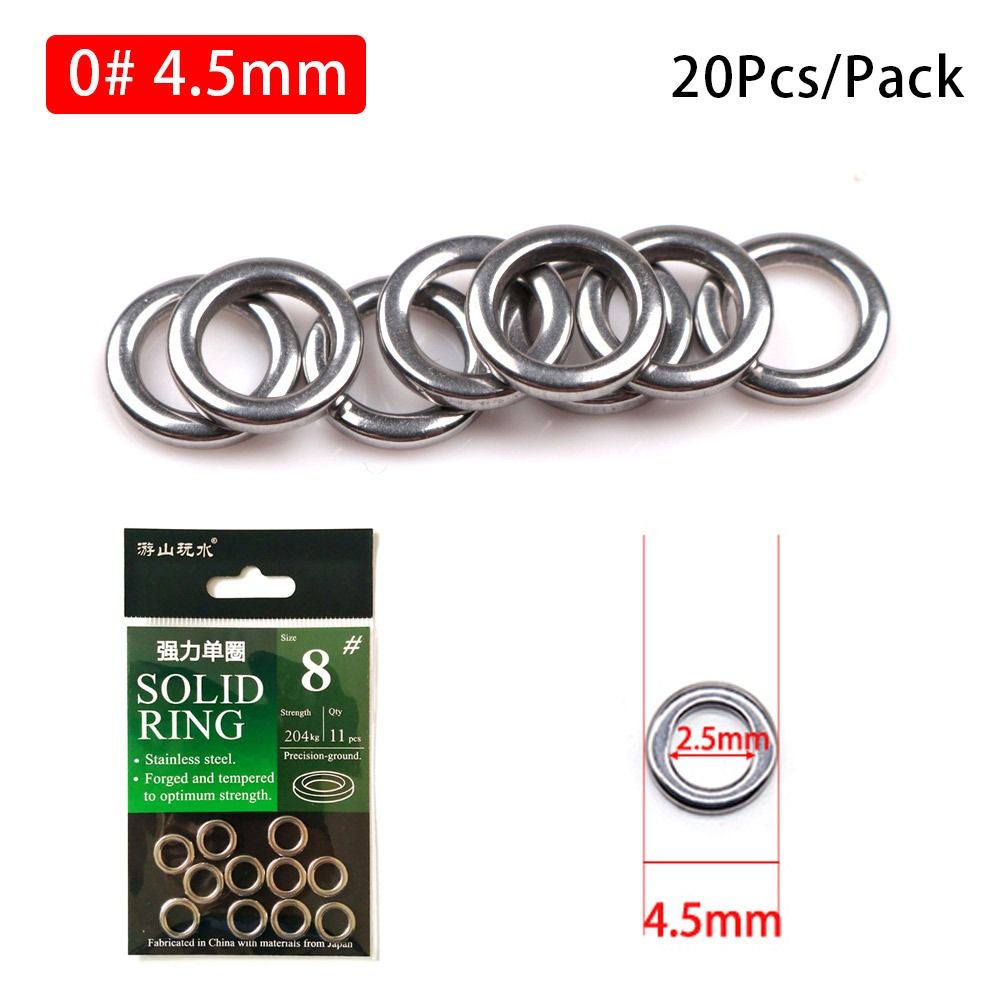 10-20 st. 4mm-12mm fiskeringar för kraftiga beten, blyring, jiggrör, 304 rostfria ringar, koppling för betesredskap: Gyllene
