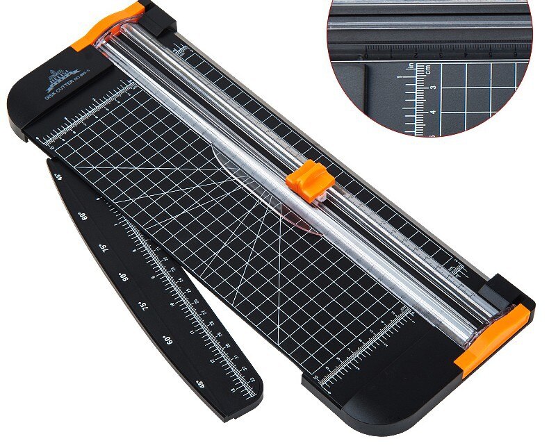 A4 Paper Cutter Paper Cutter 909-5 Paper Cutter Straight Knife Guillotine Ruler Film Cutter Paper Knife Slide Knife Black White