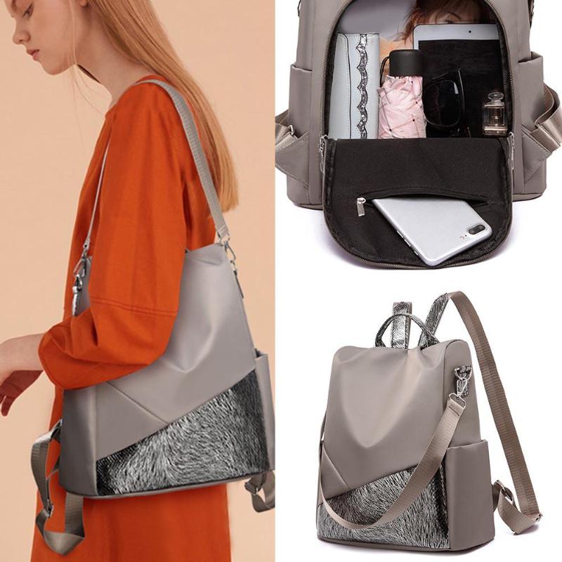 Multifonction Anti-vol voyage sacs à dos femmes sacs d'école sac à dos décontracté Oxford tissu Style sac à dos épaule haut-poignée sacs