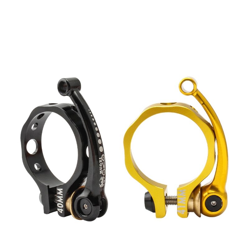 MUQZI Folding Bike Seat Post Clamp Ultralight Aluminum Alloy Quick Release Seatpost Collar 40mm for Folding Bikes