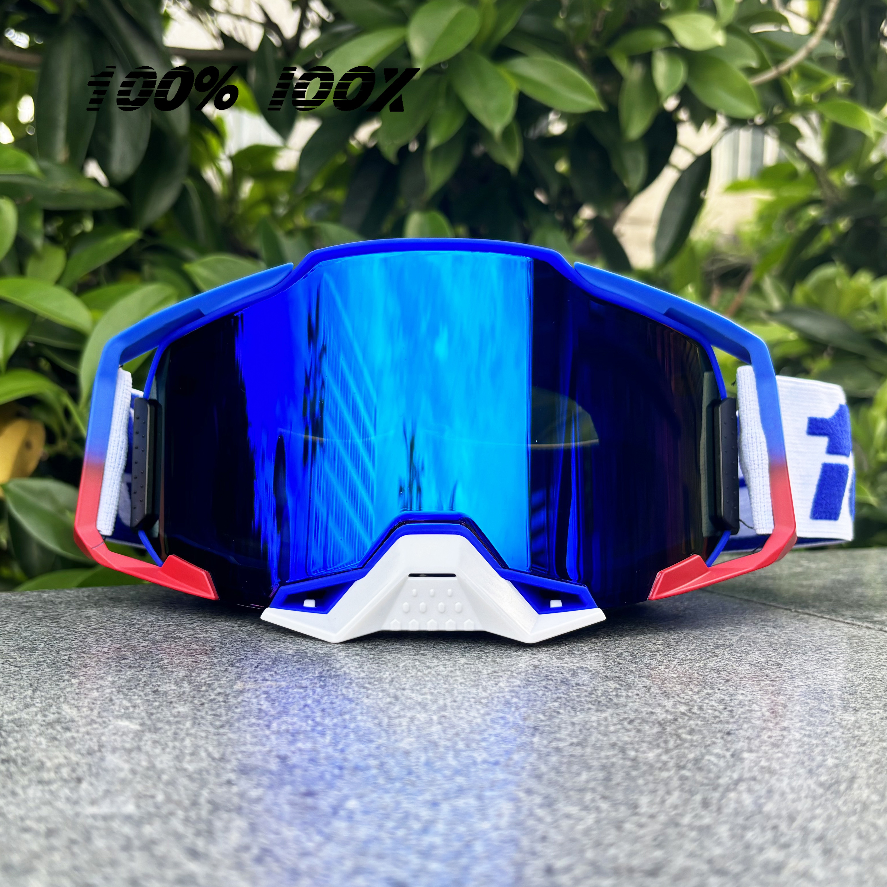 motorbril Brillen Off Road MX MTB Motocross Bril Downhill Fietsen Crossmotor Racing sport Beschermingsbril: Blauw