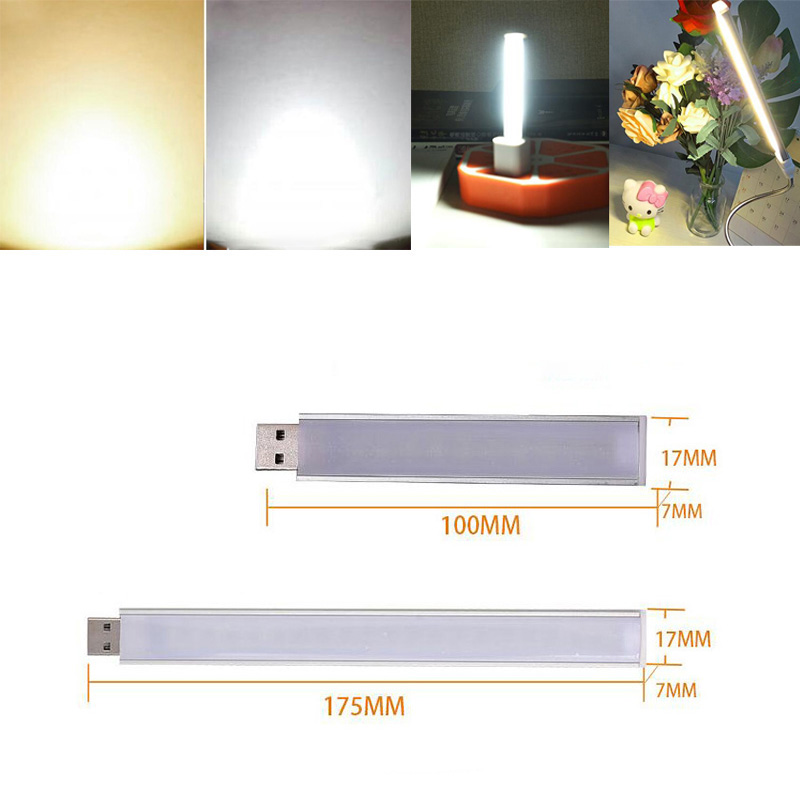Mini lámpara LED USB de 5V, linterna de lectura de libros, iluminación de luz nocturna para banco de energía, iluminación para ordenador, portátil, PC y portátil