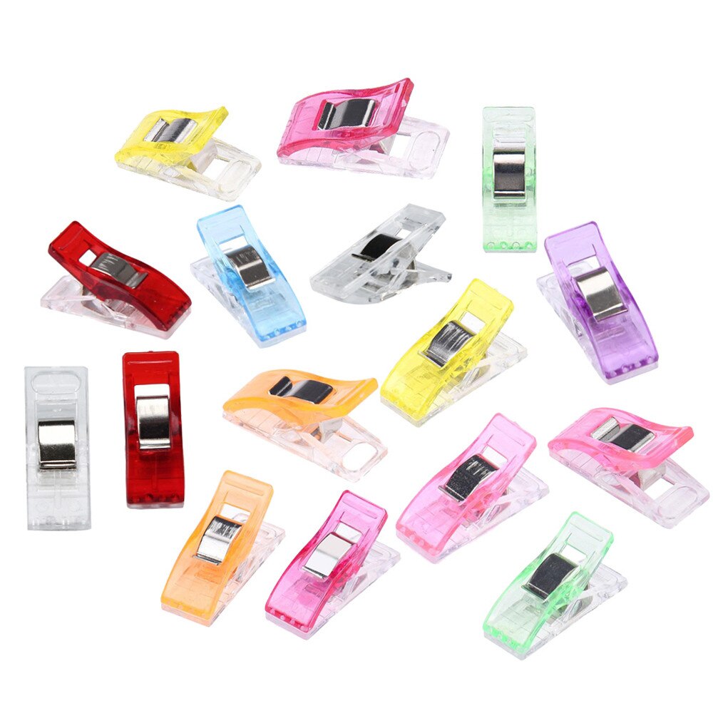 Clips de plástico multicolor para costura, pinzas de tela para Patchwork, artesanía, DIY colcha para el hogar, accesorios hechos a mano, herramientas de costura, 1/10 Uds.