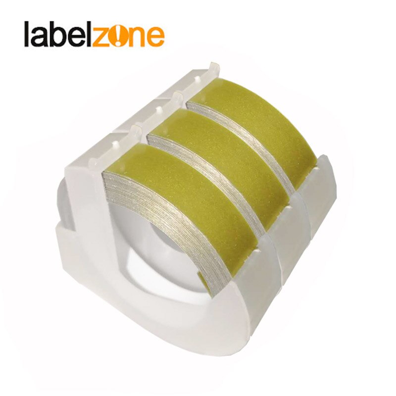 20 colors 3Rolls/lot 3D 9mm PVC Embossing Label Tape Compatible Dymo 1610 12965 Manual Label printer for Motex E101 Label Makers: gold