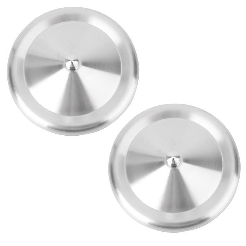 2/4Pcs Durable Stainless Steel Cup Lids Dust-Proof Drink Cup Lids Stainless Steel Lid Kitchen And Dining Supplies (Silver): 2Pcs