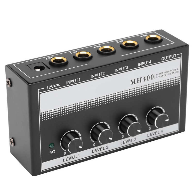 Mixeur Audio Stéréo 6 Canaux - Compact, Métal, Entrée Ligne, Pour Home Studio Et Petite Scène - 6