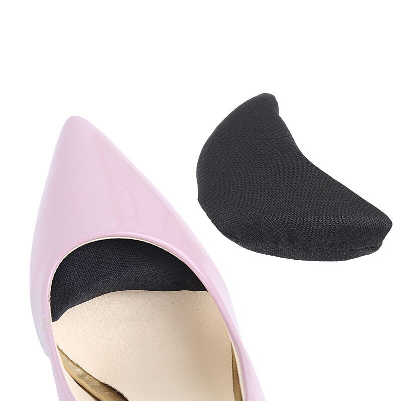 20pcs=10pairs Black Soft Toe Cap Protector Cotton Sponge Cushion Foot Care Shoe Foam Pads High Heel Pumps Front Insert Protecter