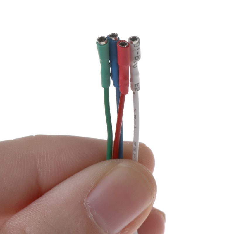 4 stk universelle sølvkabler ledningskabel kabel 50mm til 1.2-1.3mm pinner dreieskive phono hodeskall tonearm