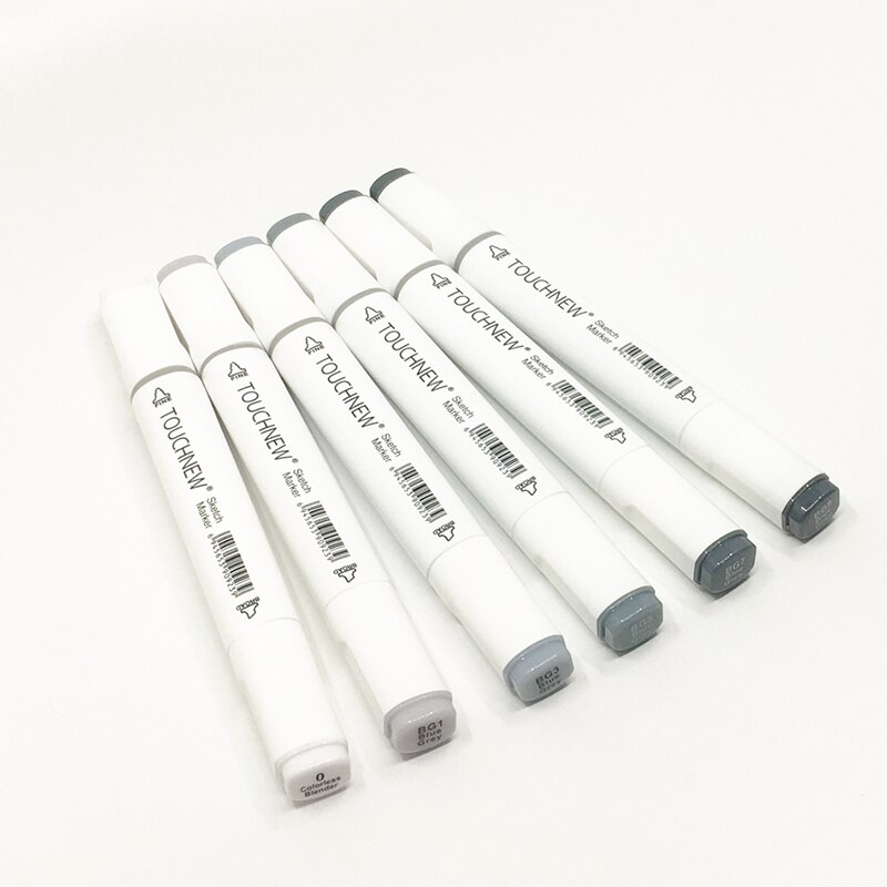 TOUCHNEW 6/12/30 kolory skali szarości markery artystyczne zestaw głowy dwukrotnie pisak robić szkicowania alkoholu tuszu na bazie neutralny szary tona dostaw sztuki