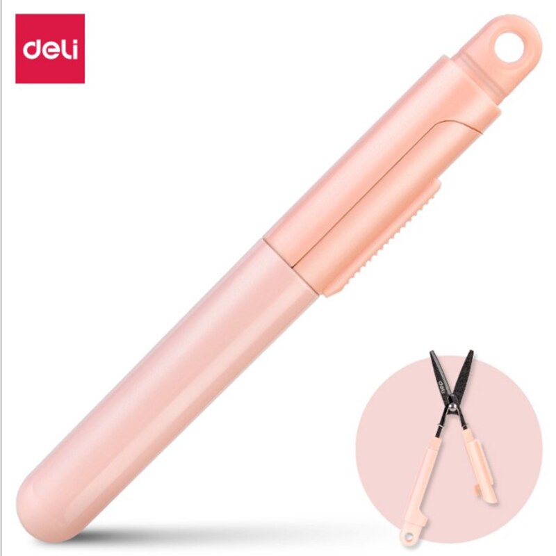 Deli pliable Mini petits ciseaux Portable papier coupe outil Kawaii papeterie étudiant bricolage à la main coupe fournitures de bureau