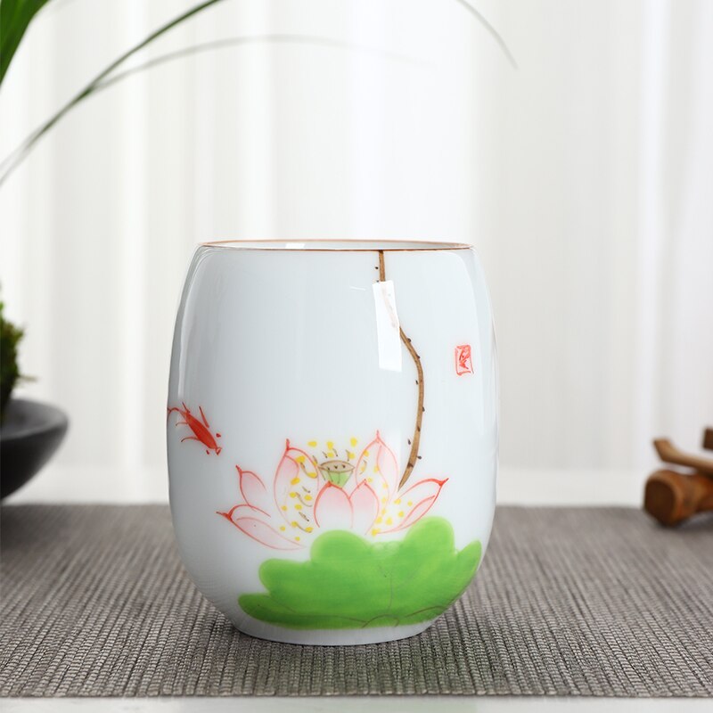 CHANSHOVA tasse à thé en céramique H271 | Motifs multiples traditionnels de Style chinois, tasse à thé en porcelaine blanche de 190ml: 17