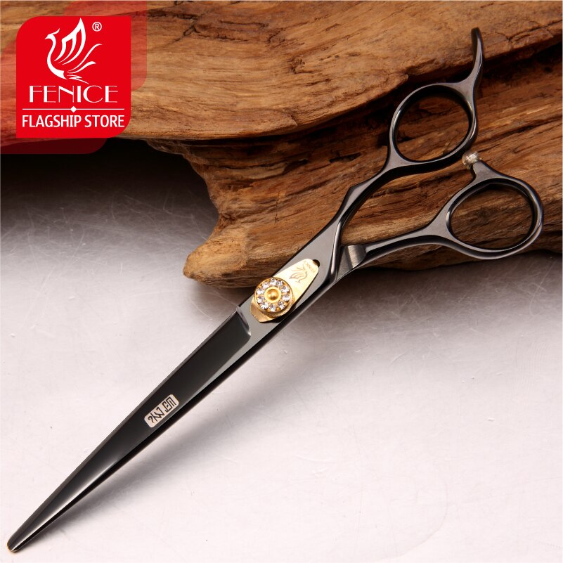 Fenice 6.5 Black Pet Grooming Scissors for dogs Hair Grooming Scissors Shears Japan 440