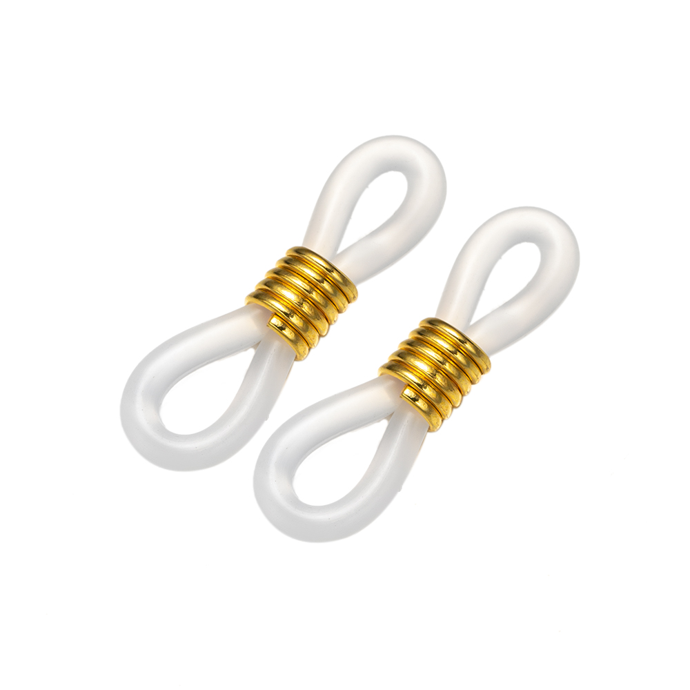 50Pcs Eyeglass Chain End Adjustable Spring Rubber End Connector for Eye Glasses Sunglasses Cord Holder Strap Loop Necklace Chain: Blue