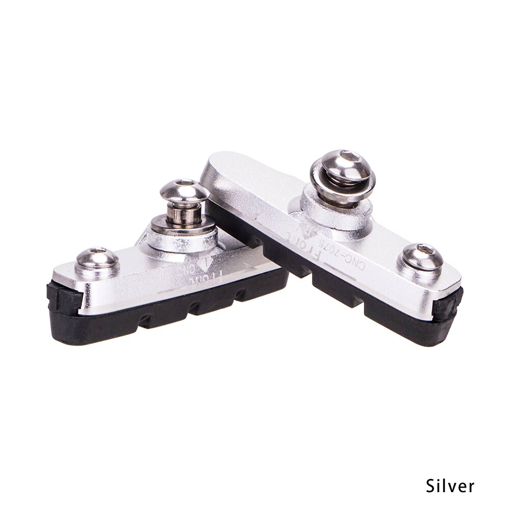 Road Bike Brake Pads Replaceable Brake shoes for aluminium Alloy Rims Brake capliers C-Brake Pads Dura Ace Ultegra 105 Cartridge: Silver