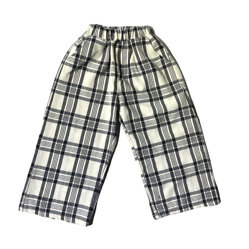 Pantaloni larghi traspiranti scozzesi estivi per bambini pantaloni sottili in cotone sciolto Unisex per bambini