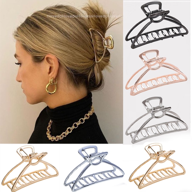 Alloy Geometric Hair Clips Women Girls Claw Clip Hair Claws Hair Clamps Claw Clips Hairpins Barrette Crab Hair Accessories