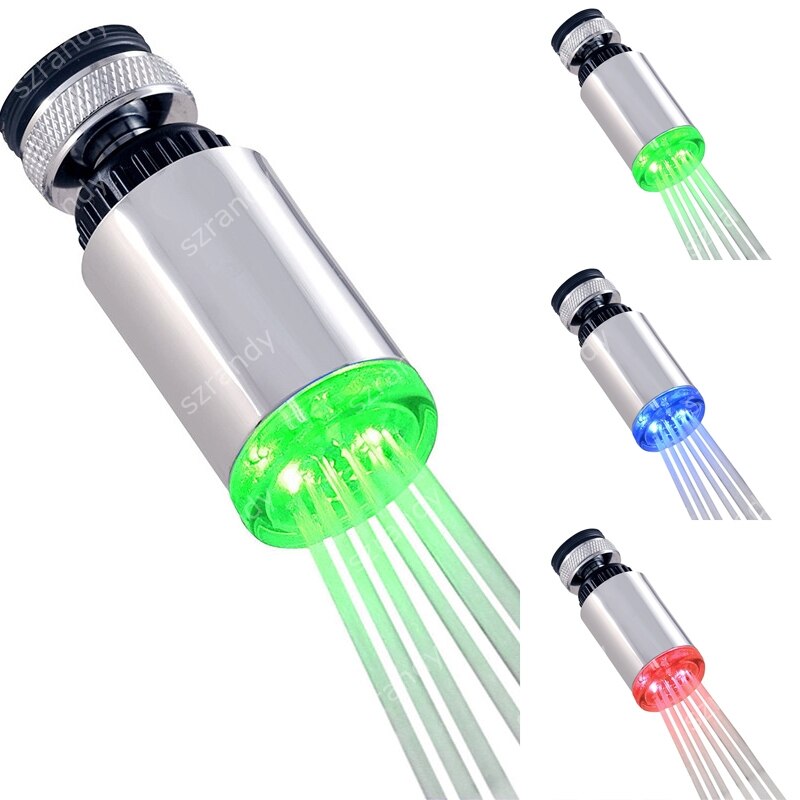 temperature control 3 colors LED Faucet Aerators: Default Title