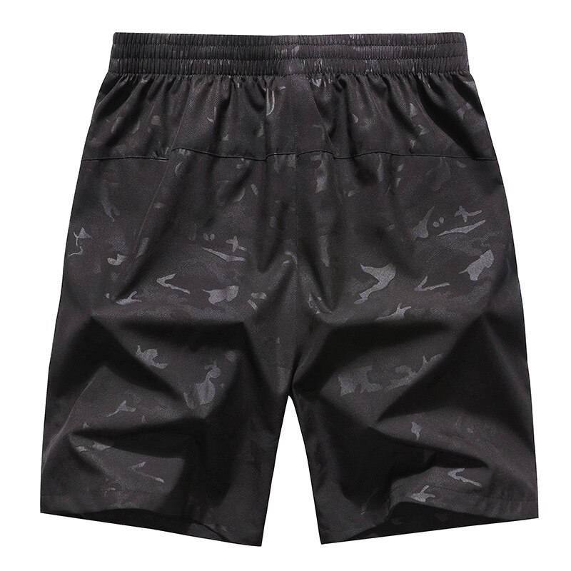 Plus Size Mannen Shorts 8XL Quikly Droge Rits Pocket Gedrukt Sweatpant Running Jogger Fitness Gym Workout Casual Shorts Activewear: black / 8XL