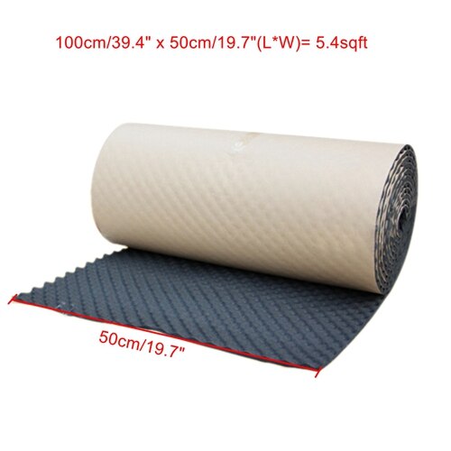 Uxcell 50*100/200/300/500cm ljuddämpare isoleringsmatta buller värmesköld isolering bildämpande skum bomull ljud: 100 cm x 50cm 5.4 kvm