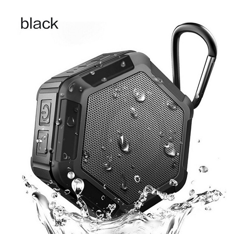 Outdoor Speaker Bluetooth Portatile Mini Esagonale Senza Fili 4.2 EDR Altoparlante Impermeabile Contro Lo Sporco Resistente Goccia Altoparlanti Musica: Black