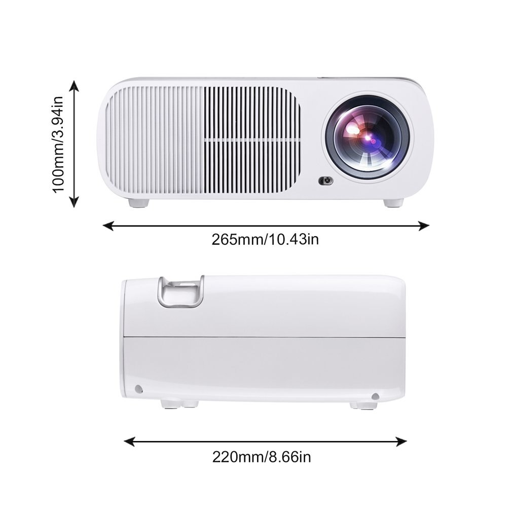 LESHP Video Projector 2600 LM Home Cinema Theater Support 1080P HD 3D with 5.0 Inch LCD TFT Display + Free HDMI BL20