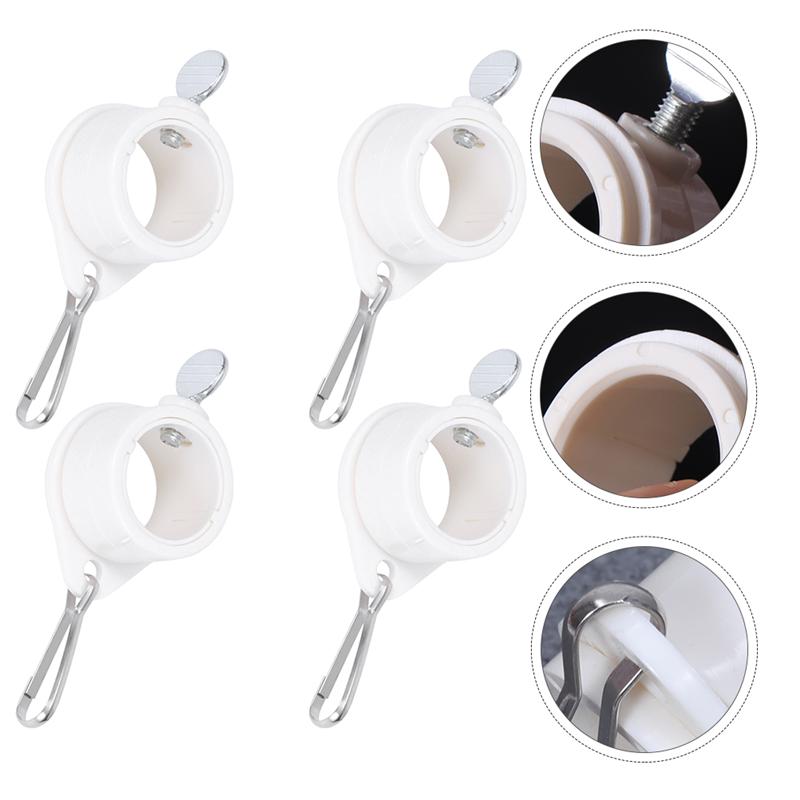 4Pcs 1 Inch Premium Flag Pole Parts Flagpole Mounting Rings Flag Fasteners Flag Pole Rings Flag Accessories Garden Flagpole Flag