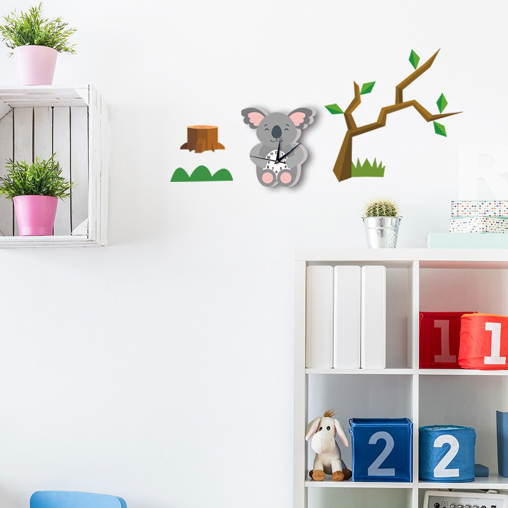 3D DIY Animal Wall Clock for Room Home Decor, Wonderful School Day: Koala