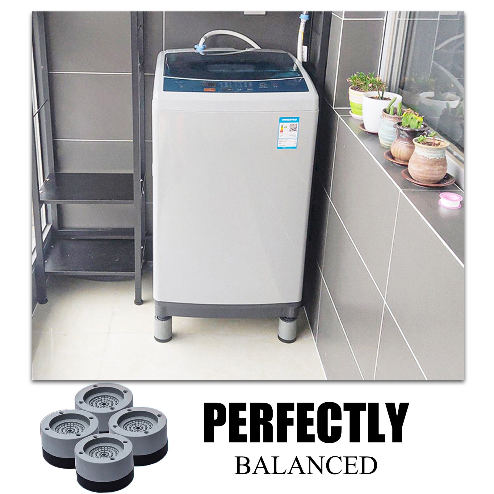 4PCS Washing Machine Anti Vibration Feet Pads Universal Fixed Rubber Mat Laundry Washer Refrigerator Furniture Feet Fixed Pads