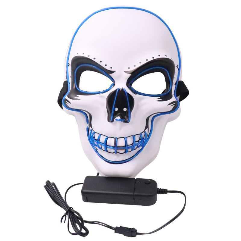 Halloween glühend Schädel Maske Spielzeug freundlicher Kalt Licht Party Streich Erwachsene Necken Trick römisch Lustige Spielzeug 24.5*16,5 Cm