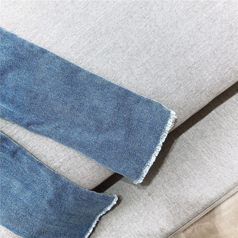 Gooporson Kids Jeans Girls Fall Broken Hole Sequins Denim Pants Korean Little Children Trousers Autumn Girl Costume