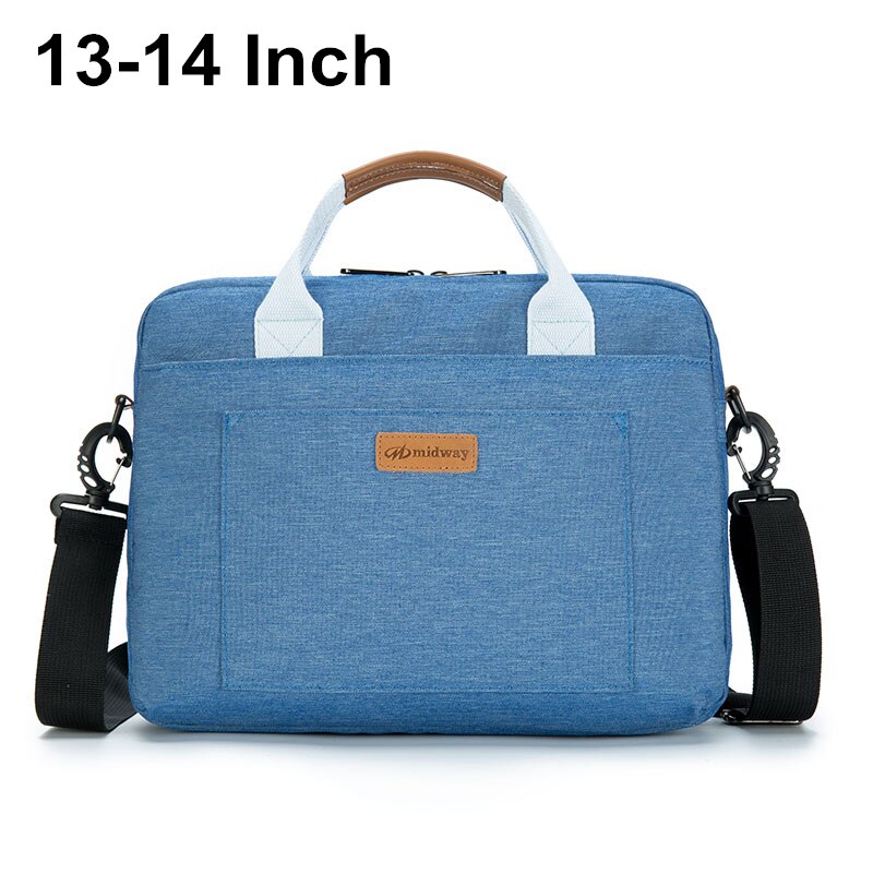 Laptop Briefcase Women Men Waterproof 5D Air Cushion Shock-proof Notebook Bag for Macbook 13 14 15.6 17.3 Inch: Blue 13 14inch