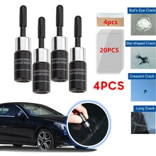 4pcs pack Windshield Repair Kit Car Chips Cracks Quick Fix