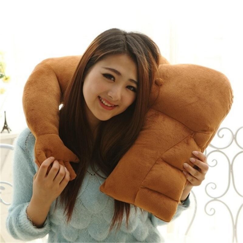 Soft Body Pillows Muscular Boyfriend Arm Shape Pillow Big Warm Arm Pillow Birthday For Girlfriend Nap Pillow