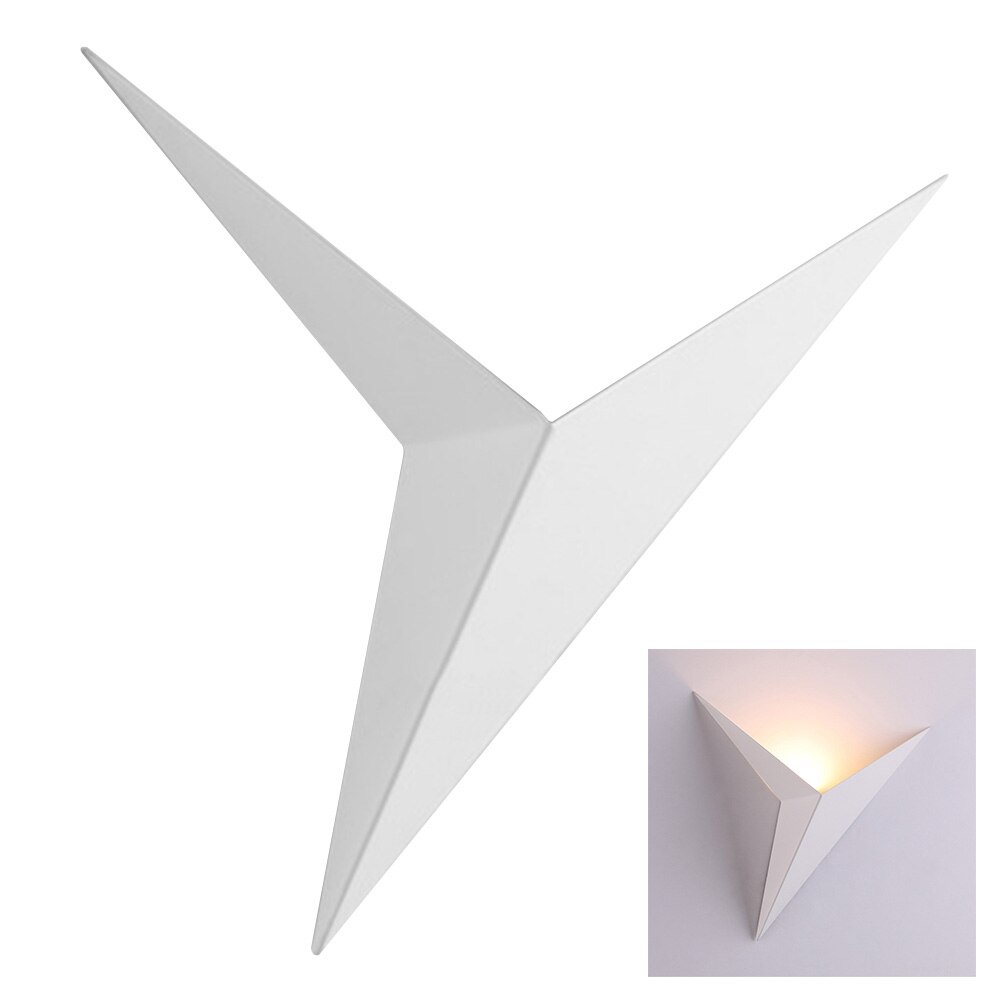 Moderne ledet vegglampe innendørs dekorasjon minimalistisk gjeng soverom trekant form hjem sconce jern stue nordisk stil: Hvit / Kald hvit