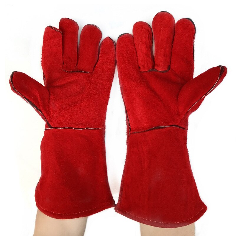 Lashandschoenen Hittebestendige Smeltoven Handschoenen Lange Gevoerd Fire Hoge Temperatuur Bescherming XL Werkplek Veiligheid Hoge Quaity