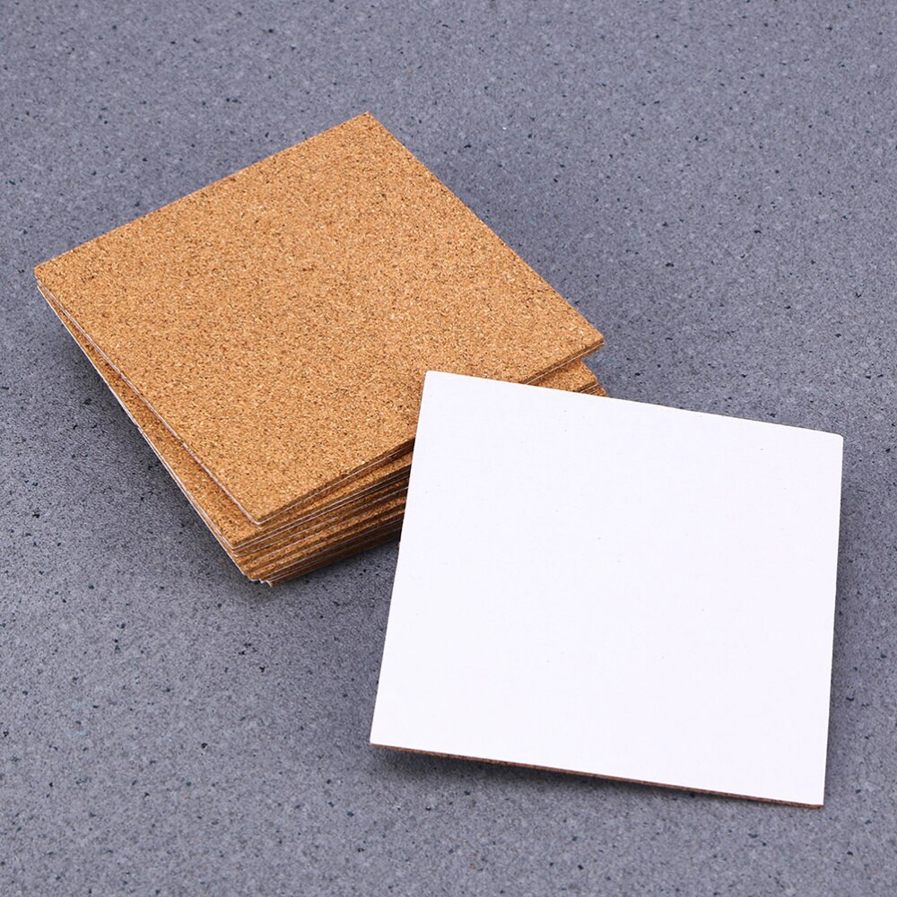 36PCS 2MM Thickness Self-adhesive Cork Coasters Squares Cork Mats Cork Backing Sheets for Coasters and DIY Crafts Supplies
