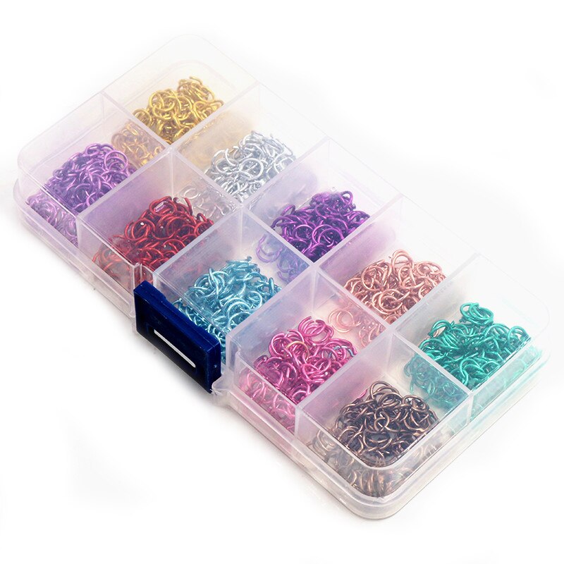 6mm colorido de alumínio aberto anéis de salto dividir conectores anéis para colar pulseira diy jóias que fazem acessórios 1000 pçs/caixa