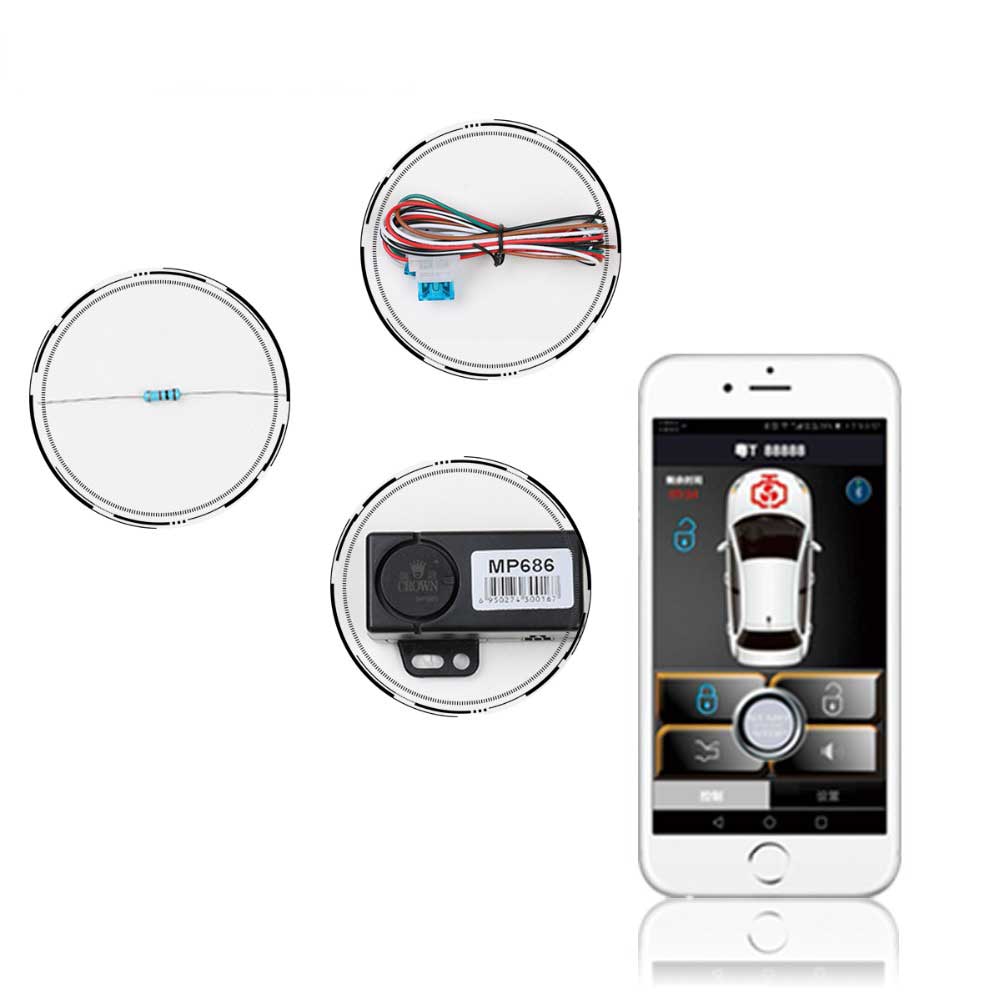 Keyless entry autoalarmsysteem met telefoon-app waarmee je de auto kunt ontgrendelen, comfortabele centrale vergrendeling voor de nissan armada  mp686