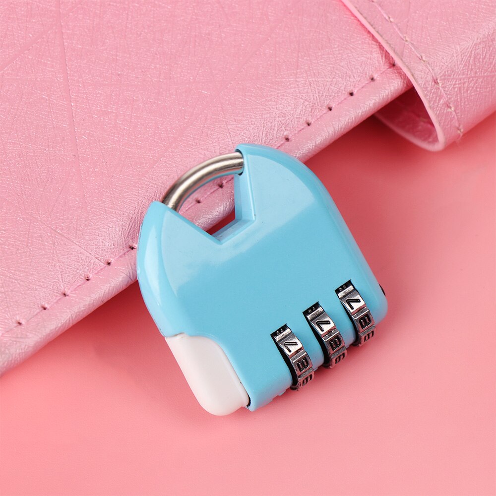 1Pc Mini 3 Dial Digit Number Code Password Lock Combination Code Travel Suitcase Luggage Diary Protector Metal Safe Lock