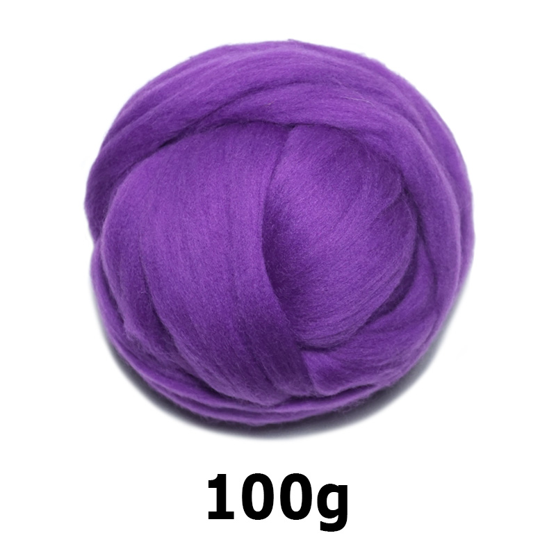 handgemaakte Wolvilt voor vilten 50g Violet Perfect in Naald Vilt 32 #: 100g