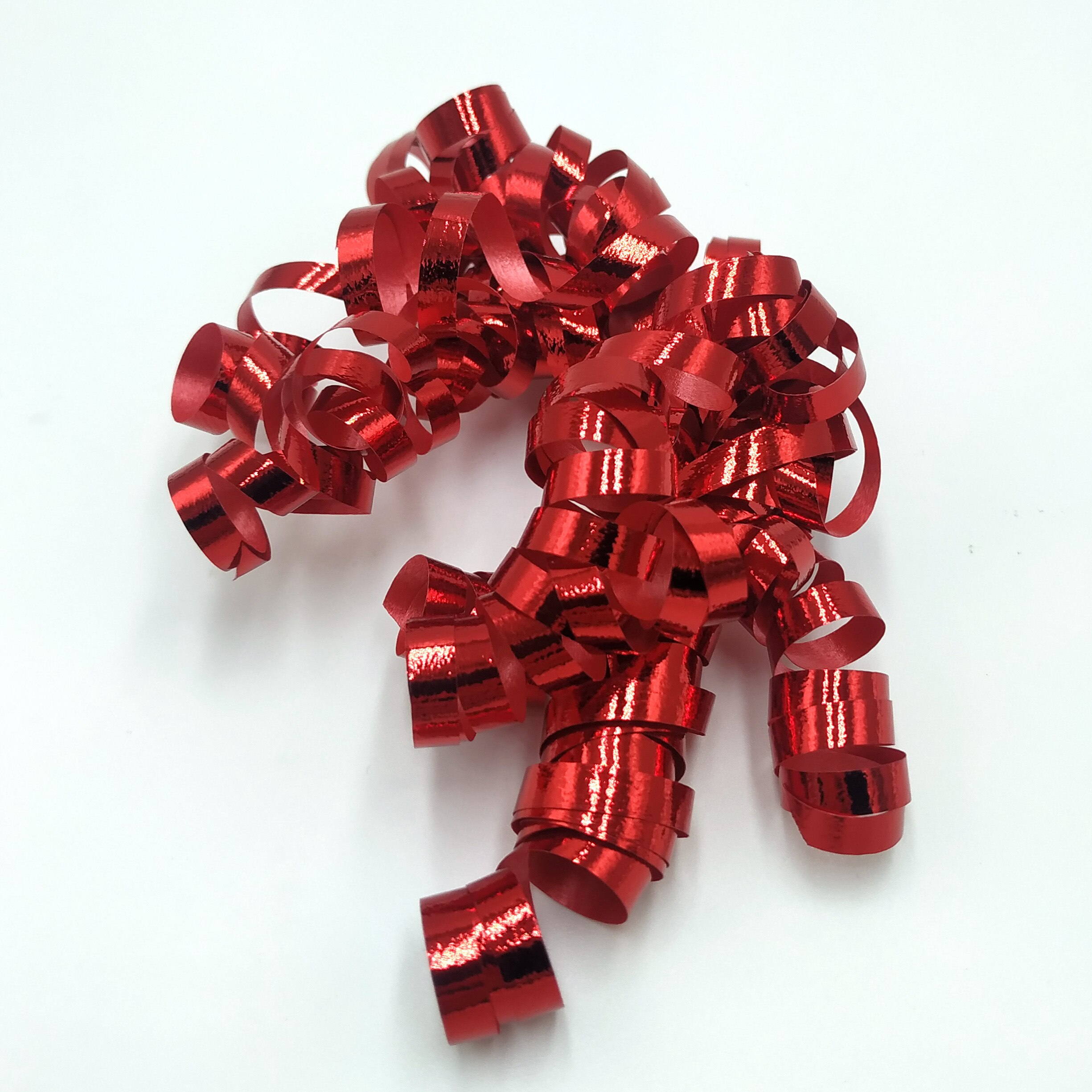 20Pcs Curly Bows Wrap Bows 5 MM*10 Strip: Gules